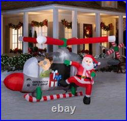 Gemmy 2025 14.5ft Santa and Reindeer Helicopter Christmas inflatable PREORDER