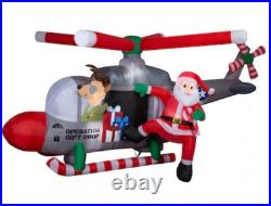 Gemmy 2025 14.5ft Santa and Reindeer Helicopter Christmas inflatable PREORDER
