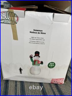 Gemmy 20' Colossal Lighted Christmas Snowman Inflatable Airblown Blow-up Yard