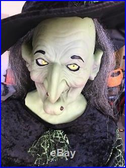 Gemmy 5 Foot Life-Sized Halloween Witch with Cauldron