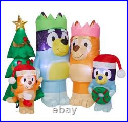 Gemmy 6.3 Ft Giant Bluey Heeler Family Christmas Inflatable Scene
