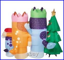 Gemmy 6.3 Ft Giant Bluey Heeler Family Christmas Inflatable Scene