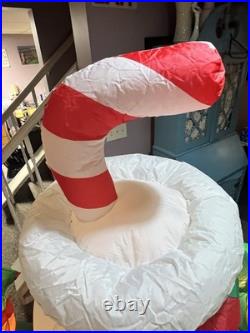 Gemmy 6' Elves Milk Jar Cookies For Santa Lighted Christmas Inflatable Airblown