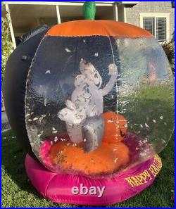 Gemmy 6' Halloween Airblown Inflatable Whirlwind Globe Ghosts Flying Bats