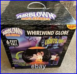 Gemmy 6' Halloween Airblown Inflatable Whirlwind Globe Ghosts Flying Bats