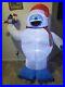 Gemmy 6′ Inflatable Airblown Bumble Abominable Snowman Holding Candy Cane