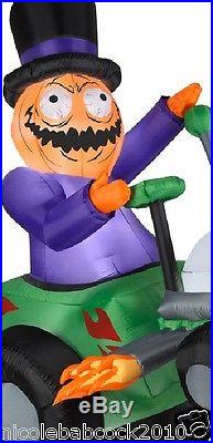 Gemmy 6' Pumpkin ANIMATED doom buggy Halloween Airblown Inflatable yard decor