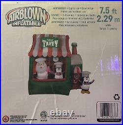 Gemmy 7-1/2' Animated Santa Making Taffy Lighted Christmas inflatable Airblown