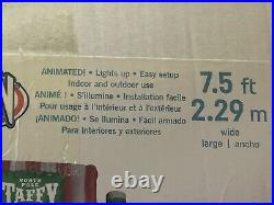 Gemmy 7-1/2' Animated Santa Making Taffy Lighted Christmas inflatable Airblown
