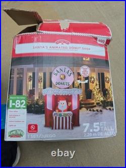 Gemmy 7.5' Animated Donut Shop Christmas Airblown Inflatable