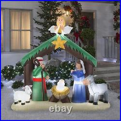Gemmy 7 Ft Airblown Inflatable Christmas Nativity Scene Outdoor Yard Decor HTF
