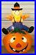 Gemmy 7′ Lighted Scarecrow On Pumpkin Halloween Airblown Inflatable