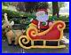 Gemmy 7ft Animated Airblown Santa In Sleigh Christmas Yard Inflatable Christmas