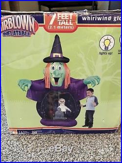 Gemmy 7ft Witch Whirlwind Globe Inflatable (RARE)