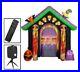 Gemmy 8.7-ft x Haunted House Arch with projector Halloween Inflatable Retail $210