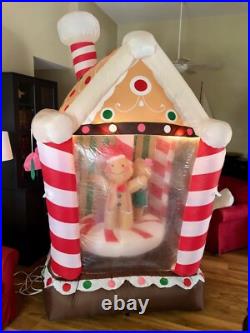 Gemmy 8' Rotating Gingerbread House LIGHTED Christmas Inflatable Airblown