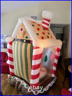 Gemmy 8' Rotating Gingerbread House LIGHTED Christmas Inflatable Airblown