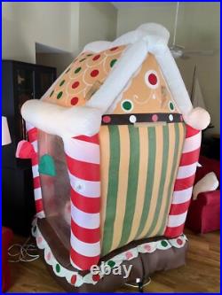 Gemmy 8' Rotating Gingerbread House LIGHTED Christmas Inflatable Airblown