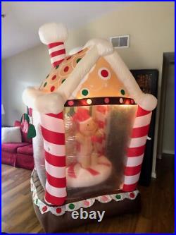 Gemmy 8' Rotating Gingerbread House LIGHTED Christmas Inflatable Airblown