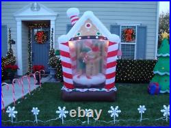 Gemmy 8' Rotating Gingerbread House LIGHTED Christmas Inflatable Airblown