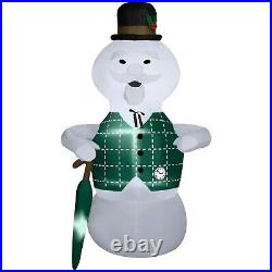 Gemmy 8' Sam The Snowman Rudolph Airblown Inflatable Christmas Decoration