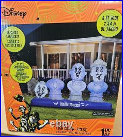 Gemmy 8ft Long Haunted Mansion Scene with Synchronized Light & Music Hallo Inflate