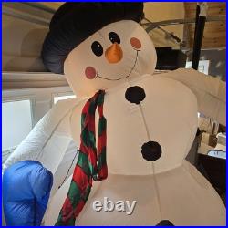 Gemmy 8ft Tall Airblown Inflatable Light Up Snowman RARE 2002 with box