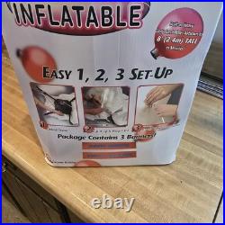 Gemmy 8ft Tall Airblown Inflatable Light Up Snowman RARE 2002 with box