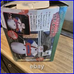 Gemmy 8ft Tall Airblown Inflatable Light Up Snowman RARE 2002 with box
