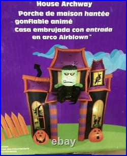 Gemmy 9' Animated Frankenstein Archway Lighted Halloween Inflatable Airblown