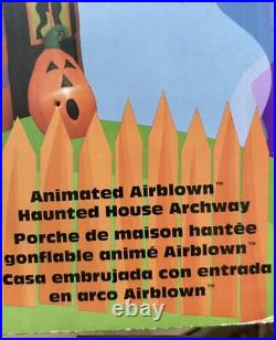 Gemmy 9' Animated Frankenstein Archway Lighted Halloween Inflatable Airblown