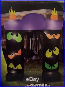 Gemmy 9 ft Lighted Halloween Scary Eyes Archway Airblown Inflatable