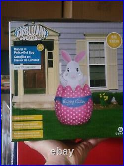 Gemmy / AirBlown Animated Easter Bunny Egg POP-UP, 5ft. / 60 NIB