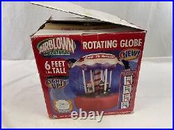 Gemmy Airblown 6 Ft Inflatable Light Up Rotating Globe Indoor/Outdoor