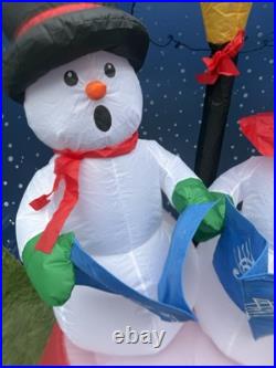 Gemmy Airblown Christmas Inflatable Prototype Sparkling Lightshow Snowmen Globe