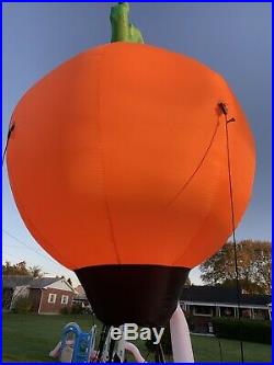 Gemmy Airblown Inflatable 15 Halloween Hot Air Balloon Pumpkin Classic Decor