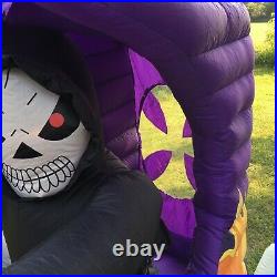 Gemmy Airblown Inflatable 6ft Halloween Skeleton Trike