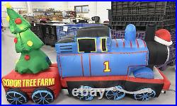Gemmy Airblown Inflatable 8 Ft Christmas Thomas The Train Sodor Tree Farm Rare