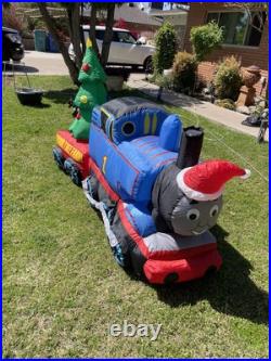 Gemmy Airblown Inflatable 8 Ft Christmas Thomas The Train Sodor Tree Farm Rare