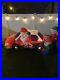 Gemmy Airblown Inflatable 8ft Santa Racer Lighted Christmas Race Car Santa Claus