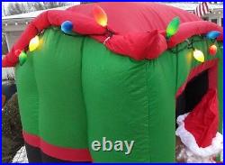 Gemmy Airblown Inflatable 9FT Long Christmas Santa in Train - New In Box