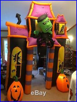 Gemmy Airblown Inflatable 9 Haunted House Arch Archway Halloween Great Used