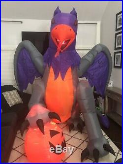 Gemmy Airblown Inflatable Animated Flaming Phoenix Or Griffin Prototype 9 Ft