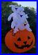 Gemmy Airblown Inflatable Halloween 8′ Three Ghost Trio Pumpkin Light Blow Up