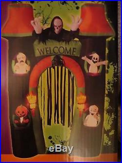 Gemmy Airblown Inflatable Lighted Halloween Archway 10 Ft. Halloween! NEW