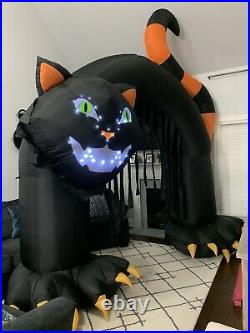 Gemmy Airblown Inflatable Lightsync Thriller Cat Archway Halloween Yard Decor