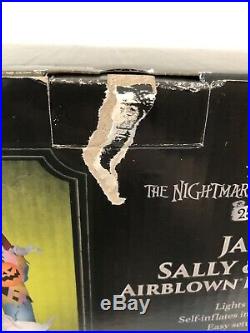 Gemmy Airblown Inflatable Nightmare Before Christmas Jack & Sally Halloween NEW