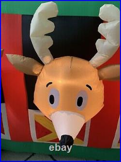 Gemmy Airblown Inflatable Prototype Reindeer Stall Elf Paint Fail 12 Ft