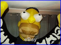 Gemmy Airblown Inflatable The Simpsons Homer Skeleton 8-Feet Tall Halloween
