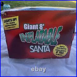 Gemmy Airblown Santa Claus Inflatable Christmas Lighted 8 Foot Vintage BRAND NEW